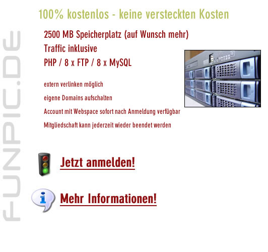 2500 MB kostenloser Webspace